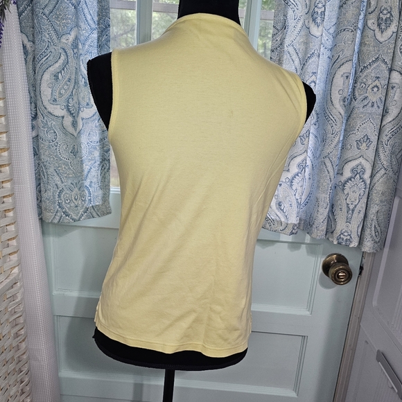 Liz Claiborne Lemon Yellow Cotton Shell Tank - Picture 3 of 5